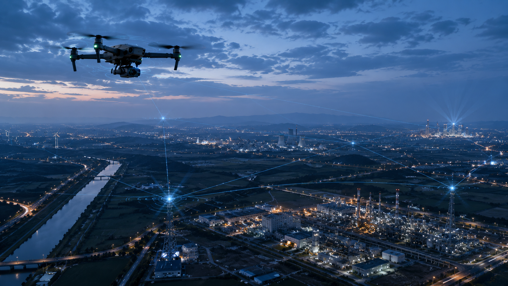 5G-connected autonomous drone flying beyond visual line of sight