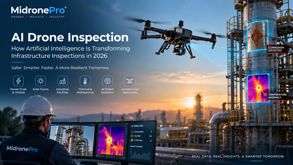 AI drone inspection of industrial infrastructure