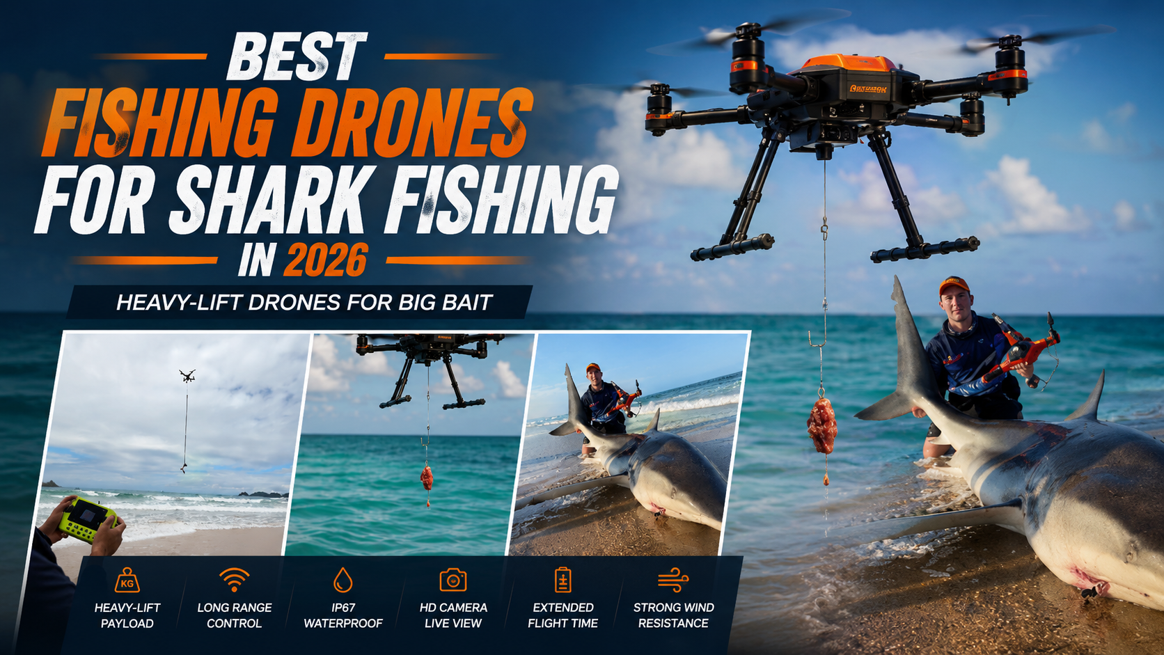 Best fishing drones for shark fishing in 2026