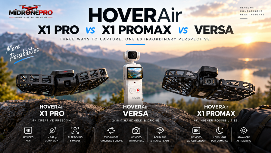 HOVERAir X1 Pro vs X1 ProMax vs VERSA: Which Self-Flying Camera Should You Buy in 2026?