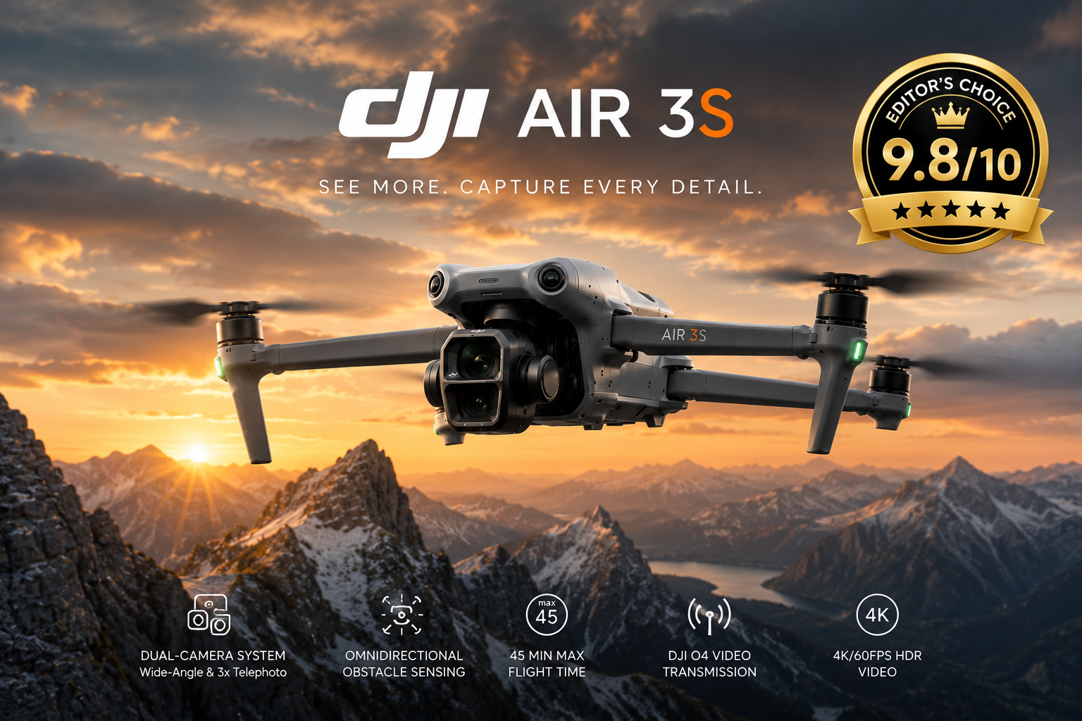 DJI Air 3S Review (2026): The Ultimate Camera Drone for Creators & Professionals