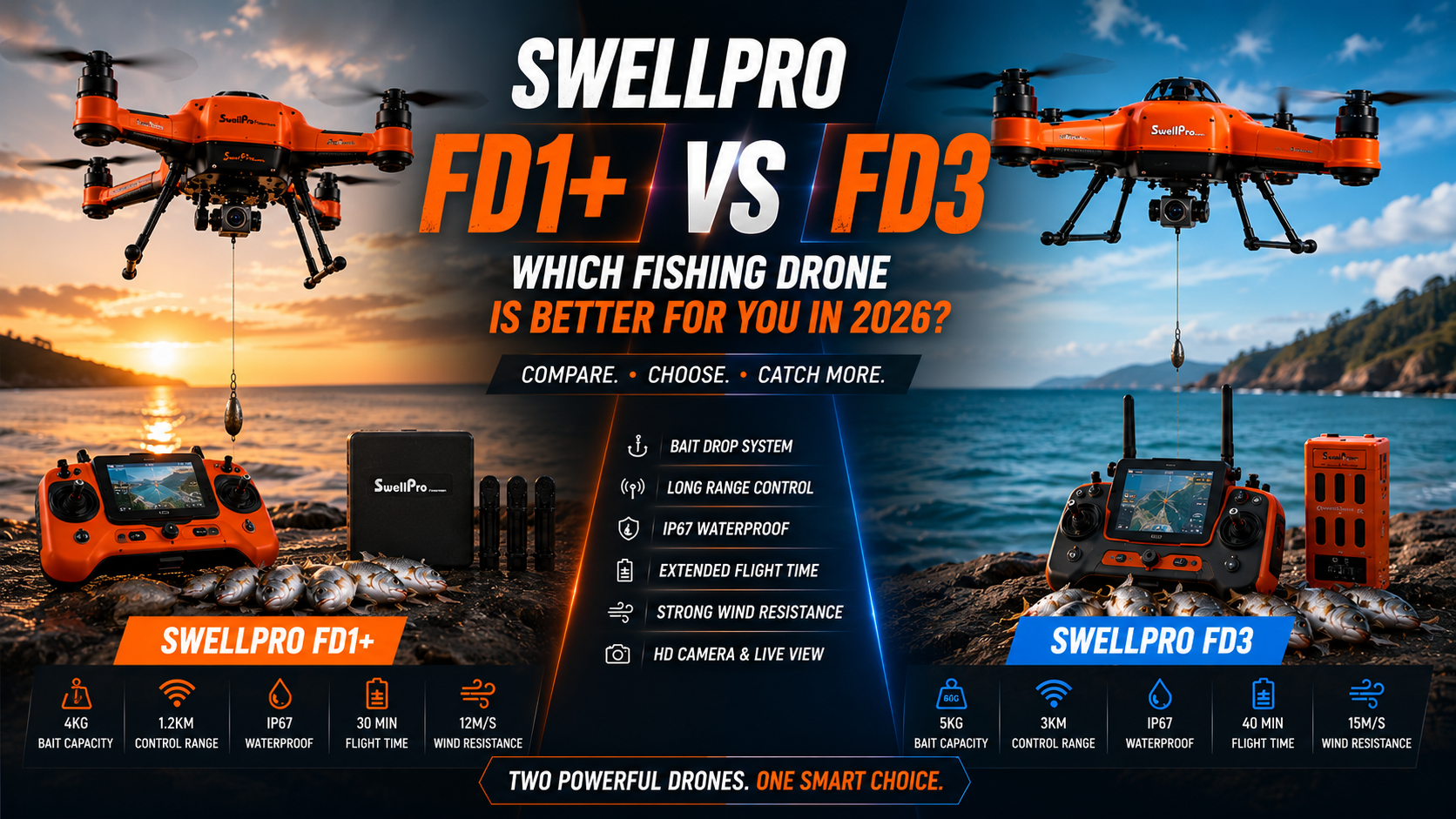 SwellPro FD1+ vs FD3: Which Fishing Drone Is Better for You in 2026?