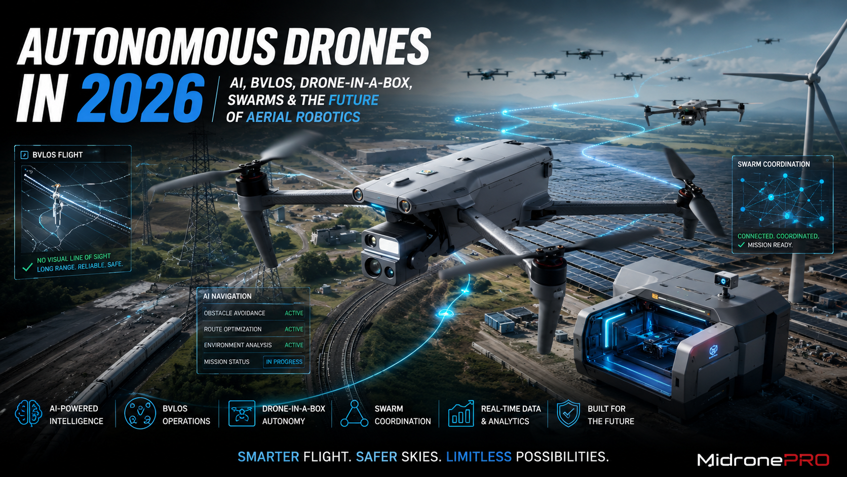 Autonomous AI drone operating as an intelligent aerial system