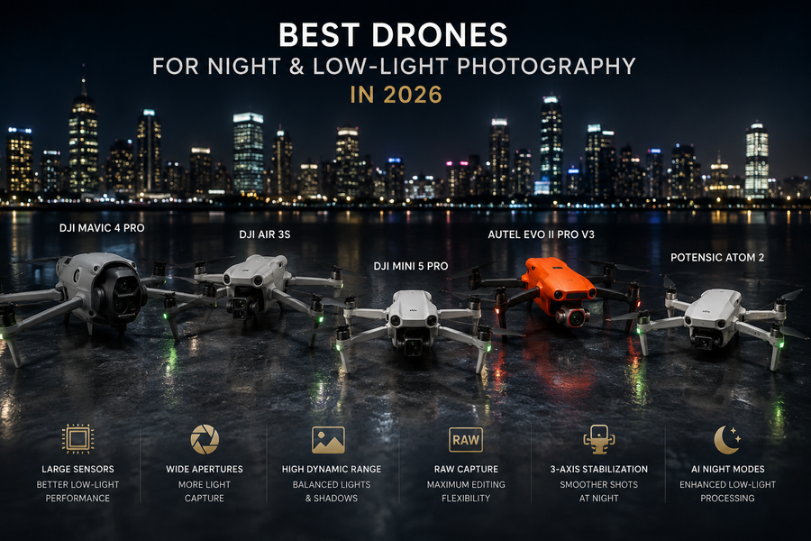 Best drones for night and low-light photography in 2026