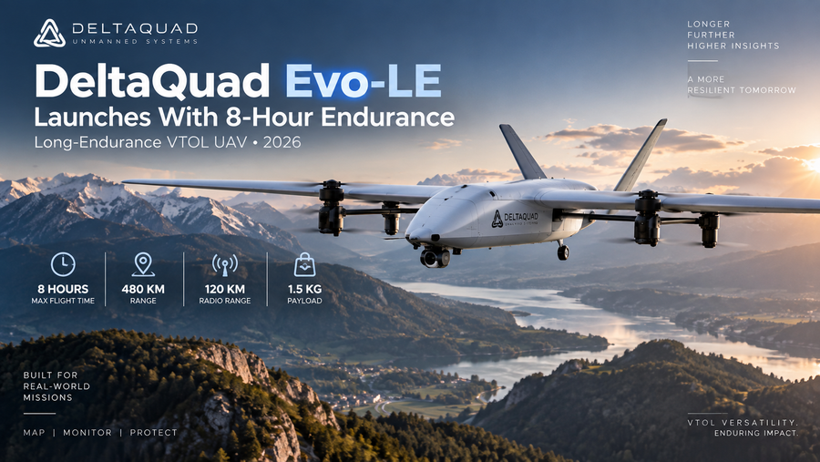 DeltaQuad Evo-LE long-endurance VTOL UAV