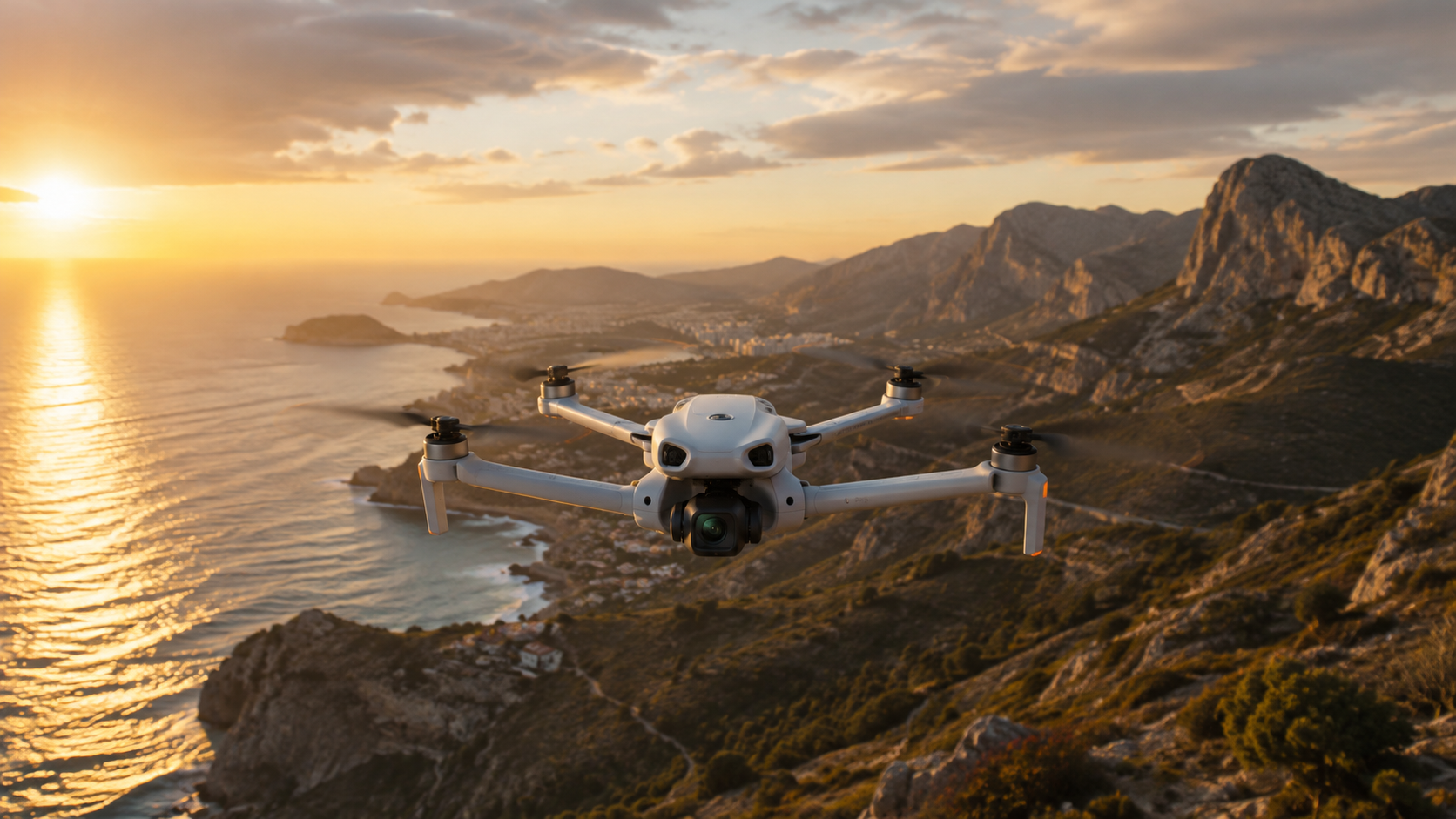 DJI Lito X1 flying over a Spanish Mediterranean landscape