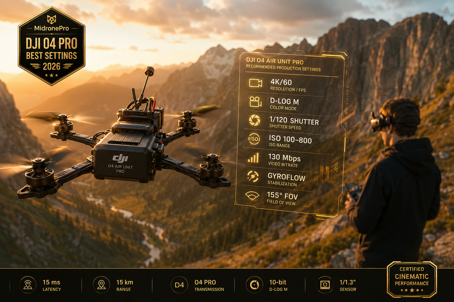 DJI O4 Pro best FPV camera and video settings 2026