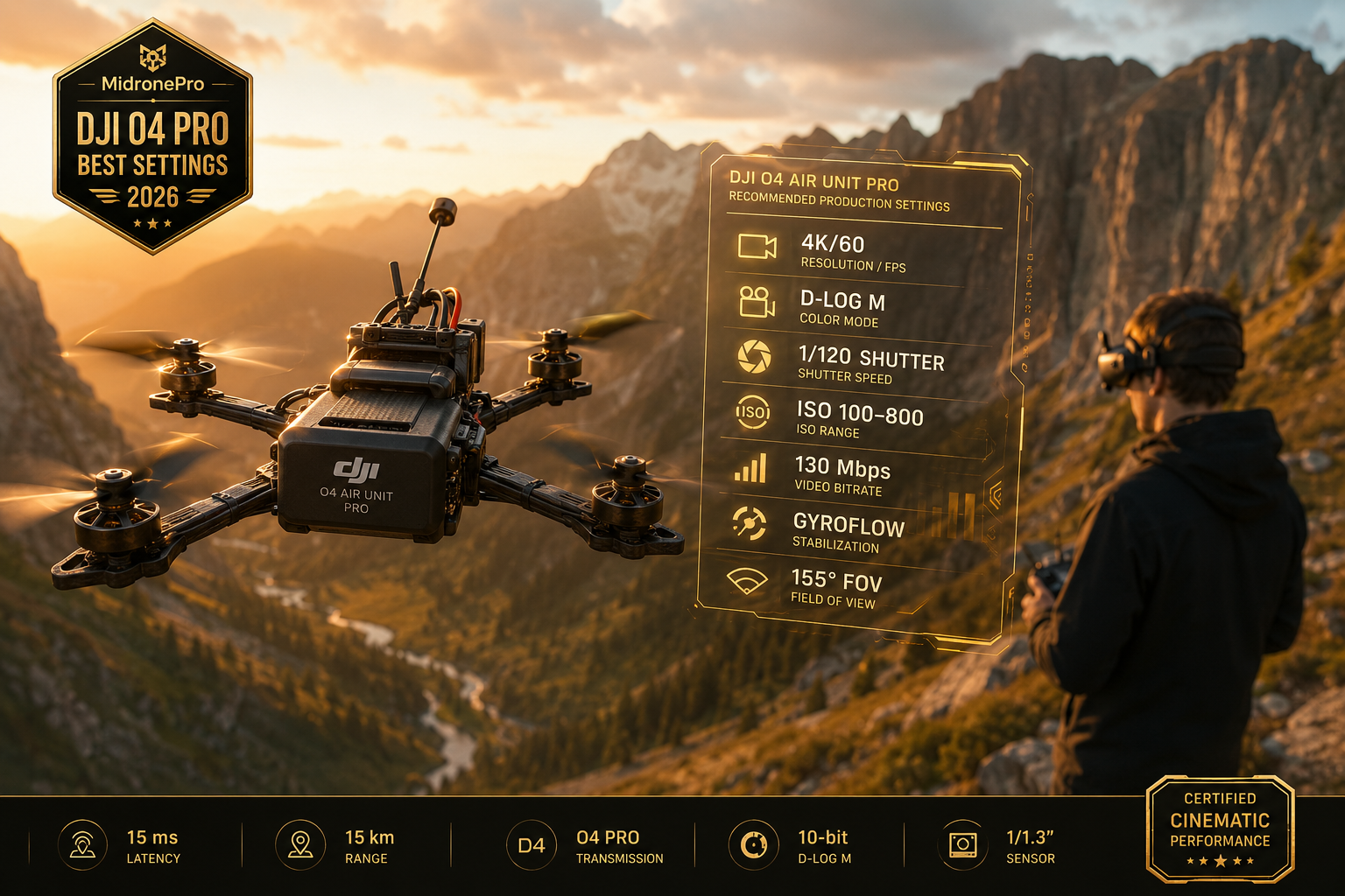 DJI O4 Pro best FPV camera and video settings 2026
