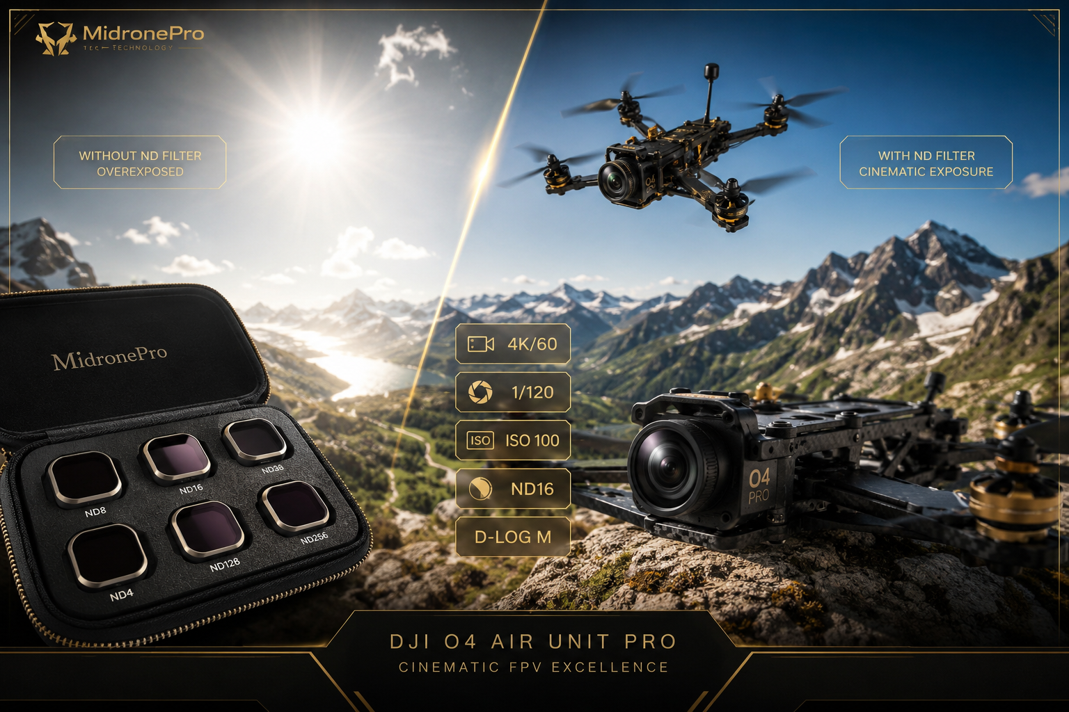 DJI O4 Pro ND filter guide for cinematic FPV exposure