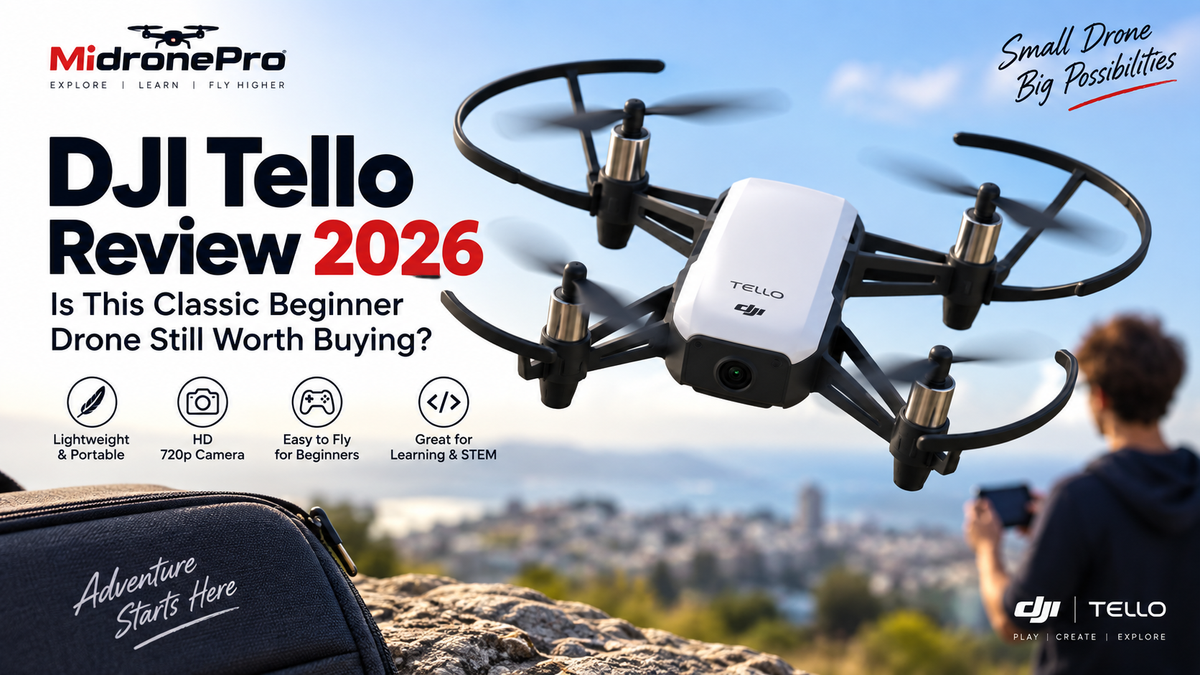 DJI Tello lightweight beginner drone with propeller guards