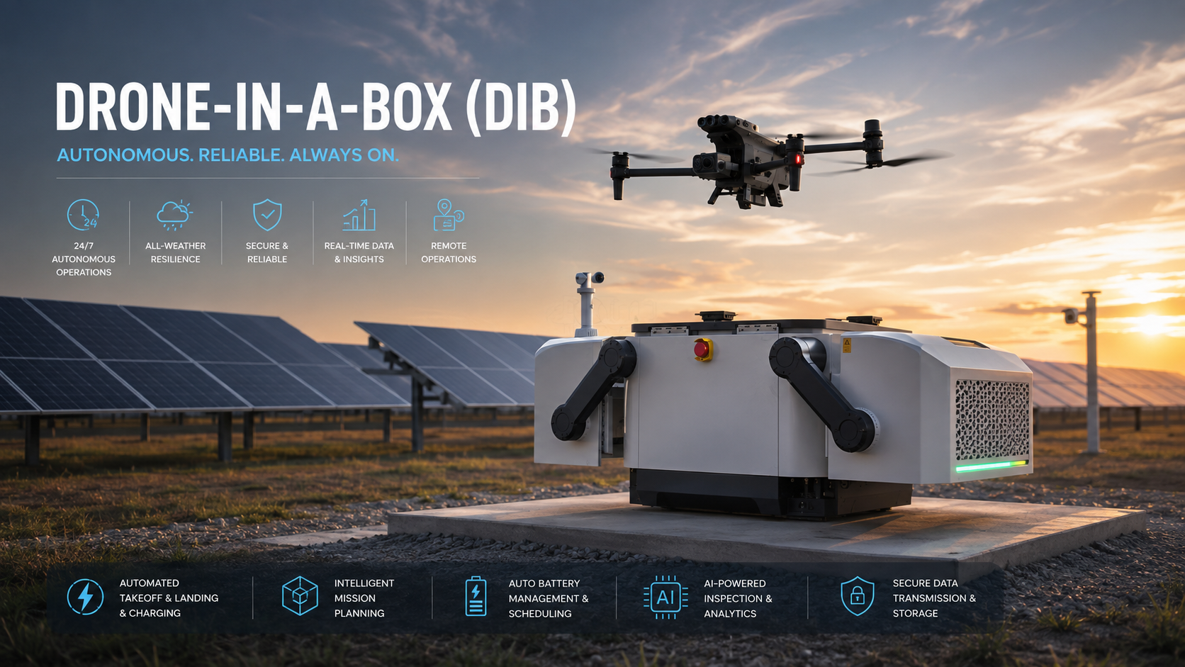 Autonomous drone-in-a-box system deployed for commercial inspection