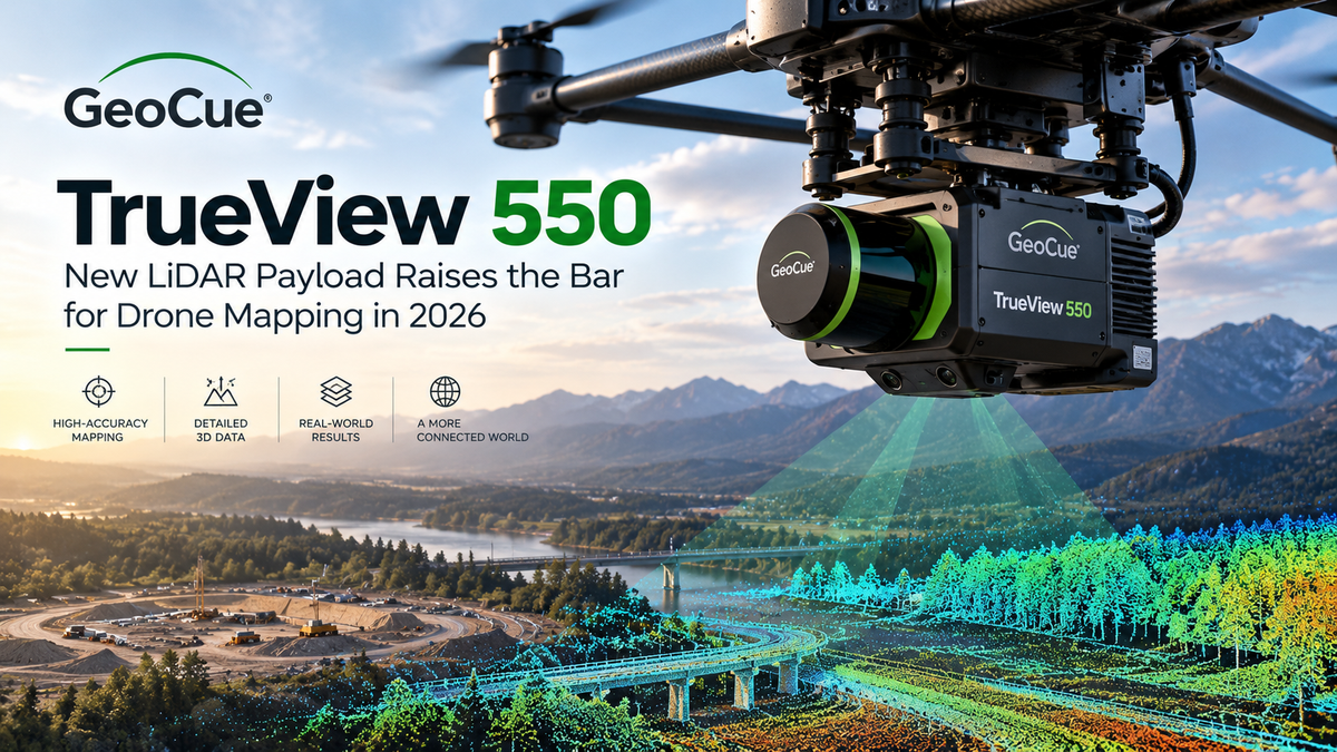 GeoCue TrueView 550 LiDAR payload for professional drone mapping
