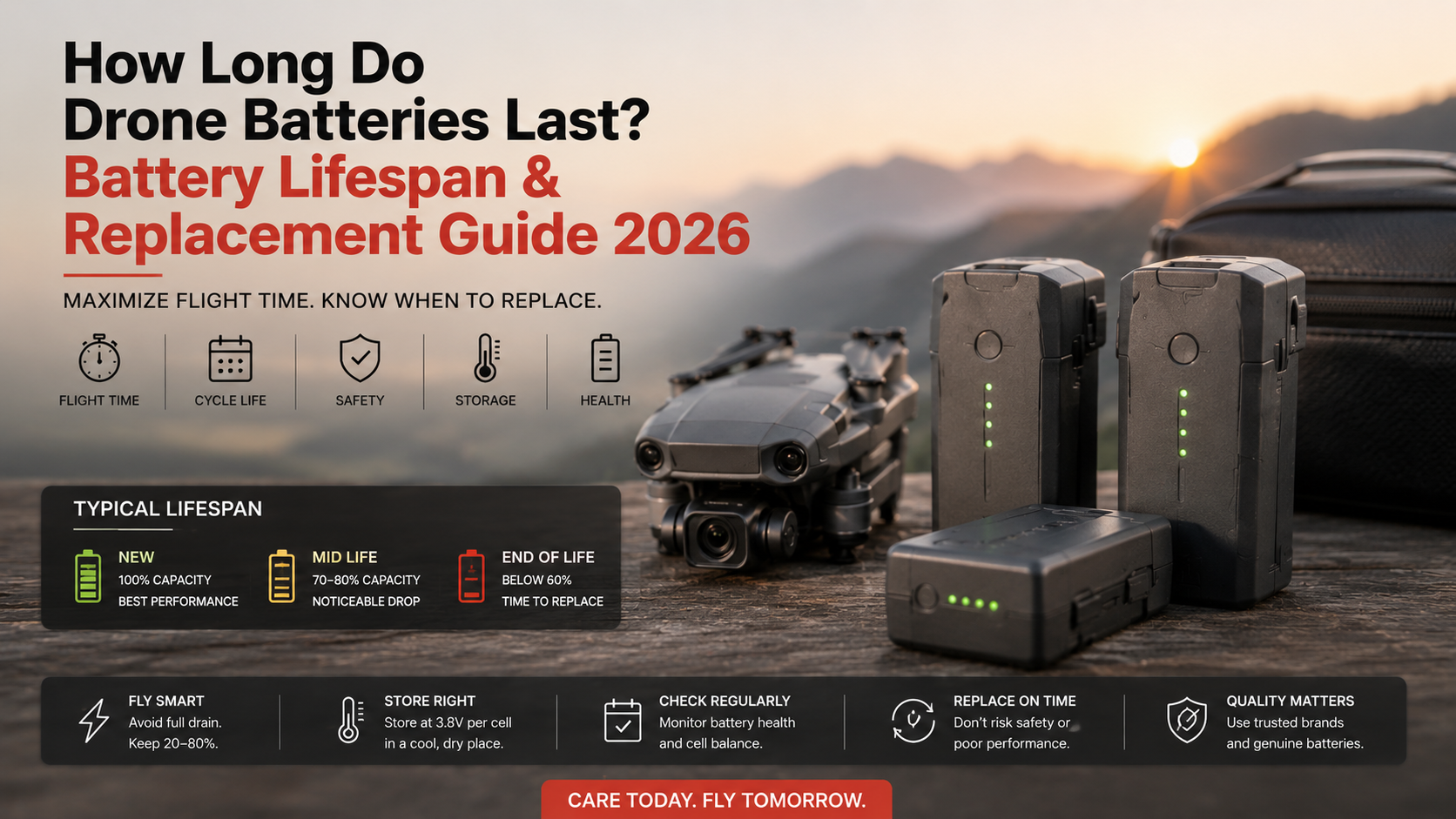 How long do drone batteries last in 2026