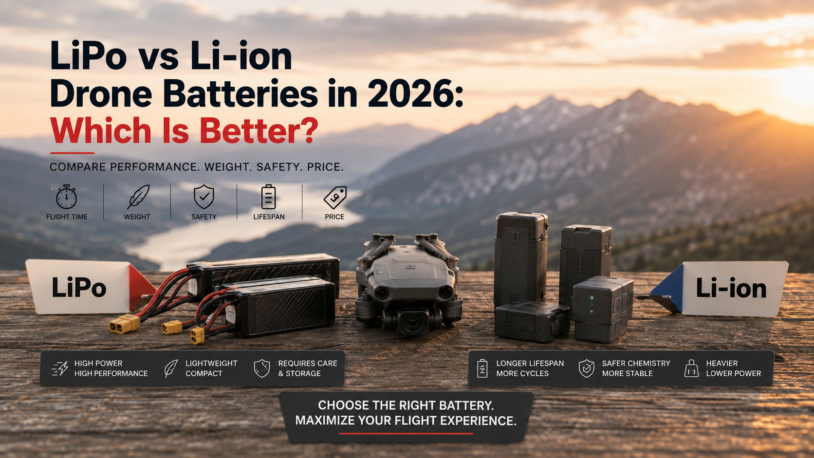 LiPo vs Li-ion drone batteries in 2026