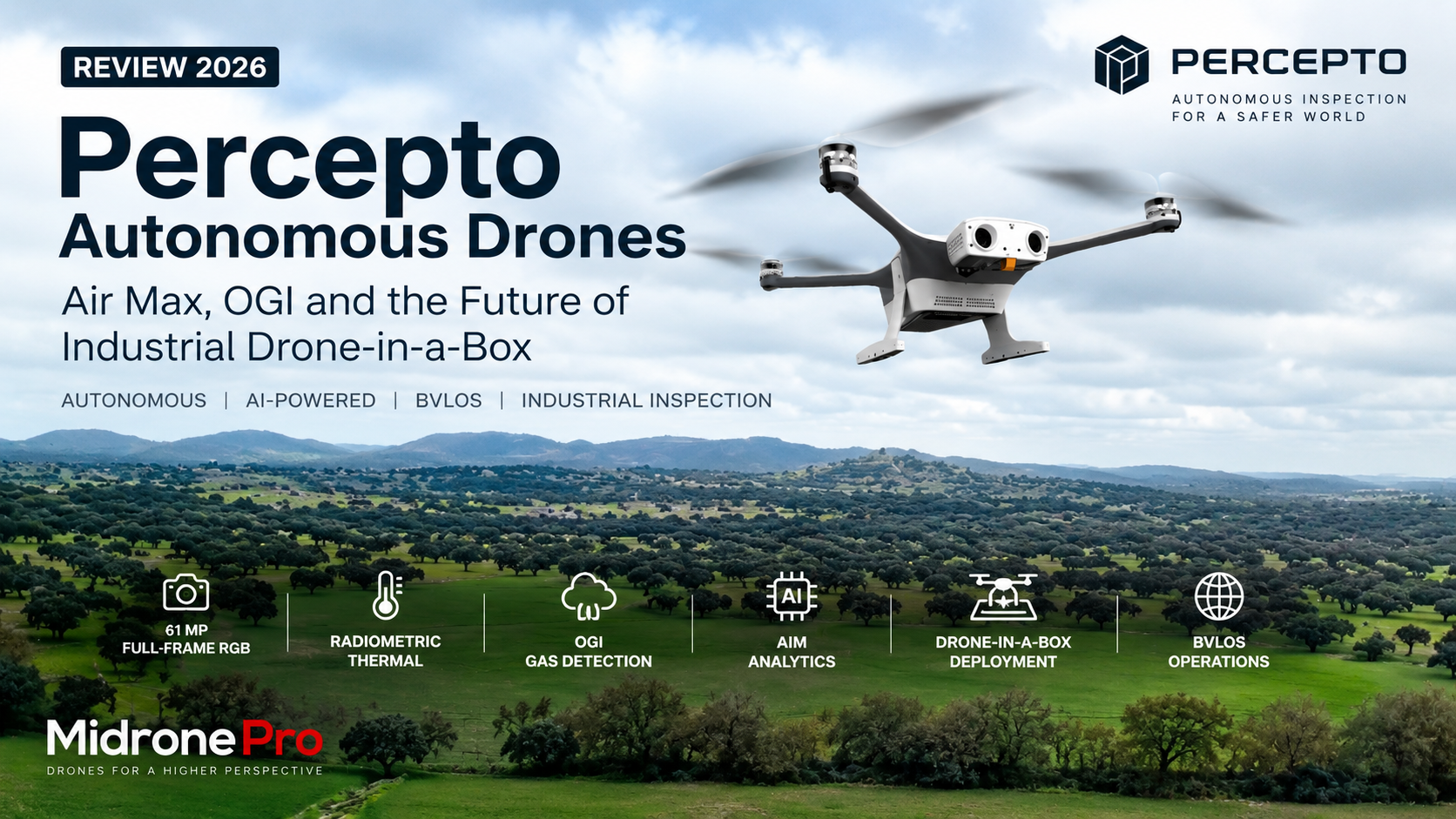 Percepto Air Max autonomous industrial drone