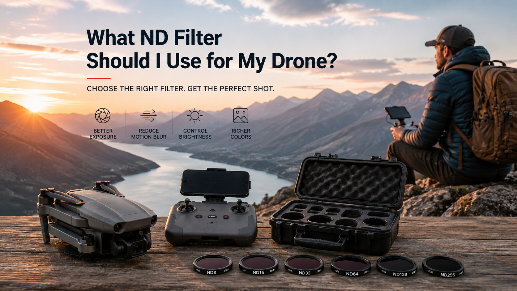 ND8 ND16 ND32 and ND64 filters for drone cameras