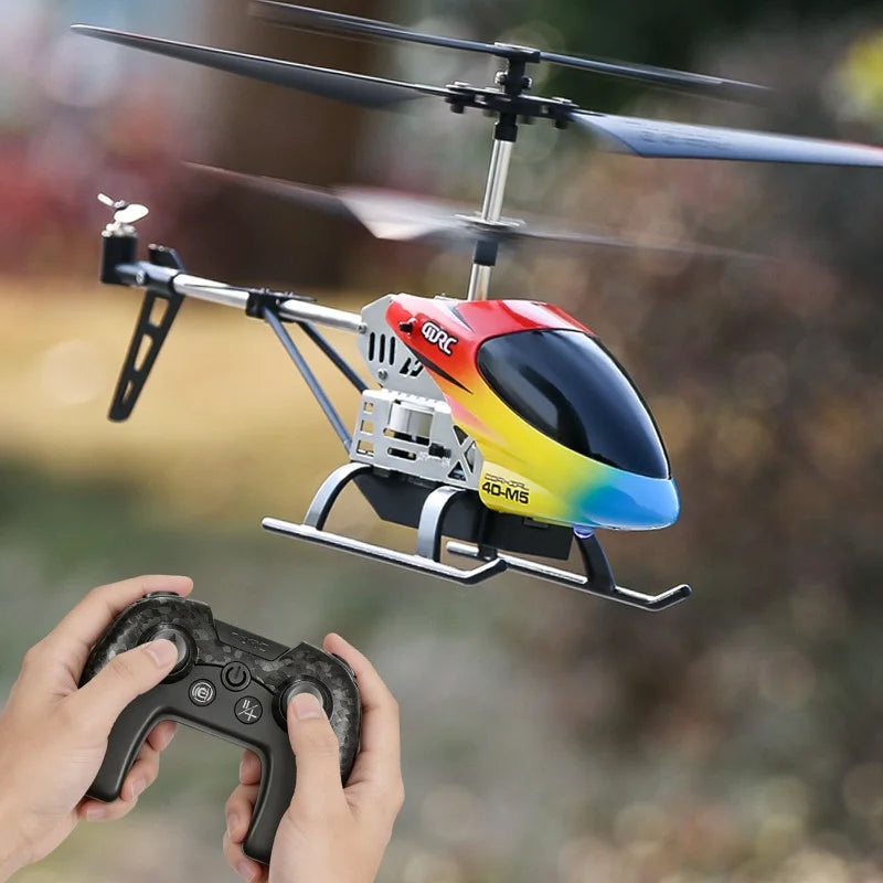 M5 Remote Control Helicopter Altitude Hold 3.5 Channel RC Helicopters with Gyro and LED Light Durable Airplane Drone Toy Gift