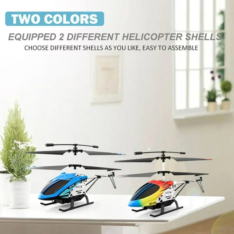 M5 Remote Control Helicopter Altitude Hold 3.5 Channel RC Helicopters with Gyro and LED Light Durable Airplane Drone Toy Gift