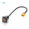 D-Type XT60 Female to Male Chassis XLR Panel Mount Extension Power Cable for Battery Drone Aircraft Airplane Model Cabinet