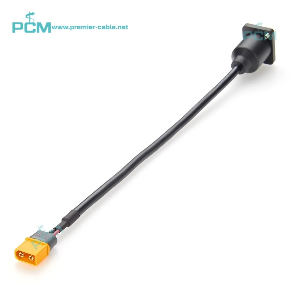D-Type XT60 Female to Male Chassis XLR Panel Mount Extension Power Cable for Battery Drone Aircraft Airplane Model Cabinet
