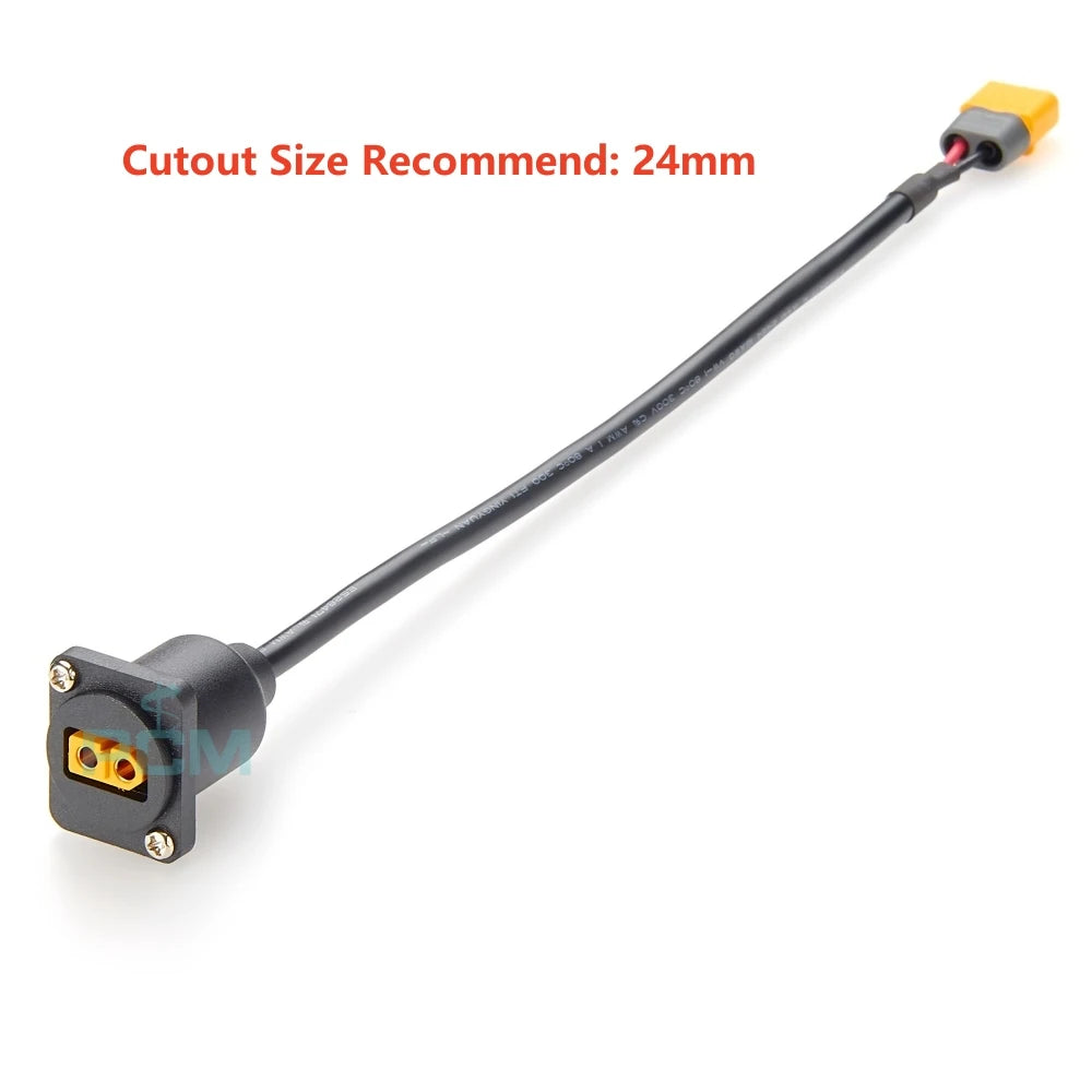 D-Type XT60 Female to Male Chassis XLR Panel Mount Extension Power Cable for Battery Drone Aircraft Airplane Model Cabinet