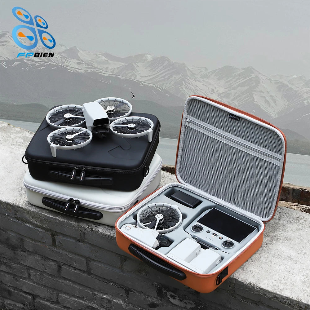 New Flip Drone Carrying Case with 5-Battery Storage – Premium Leather Travel Bag for N3 or RC2 Remote Controller