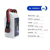 11.1V 1800MAH Lipo Battery 3S 45C for Car Quadcopter FPV Drone RC Plane Boat Toys Parts With JST/XT60/XT30/T Plug