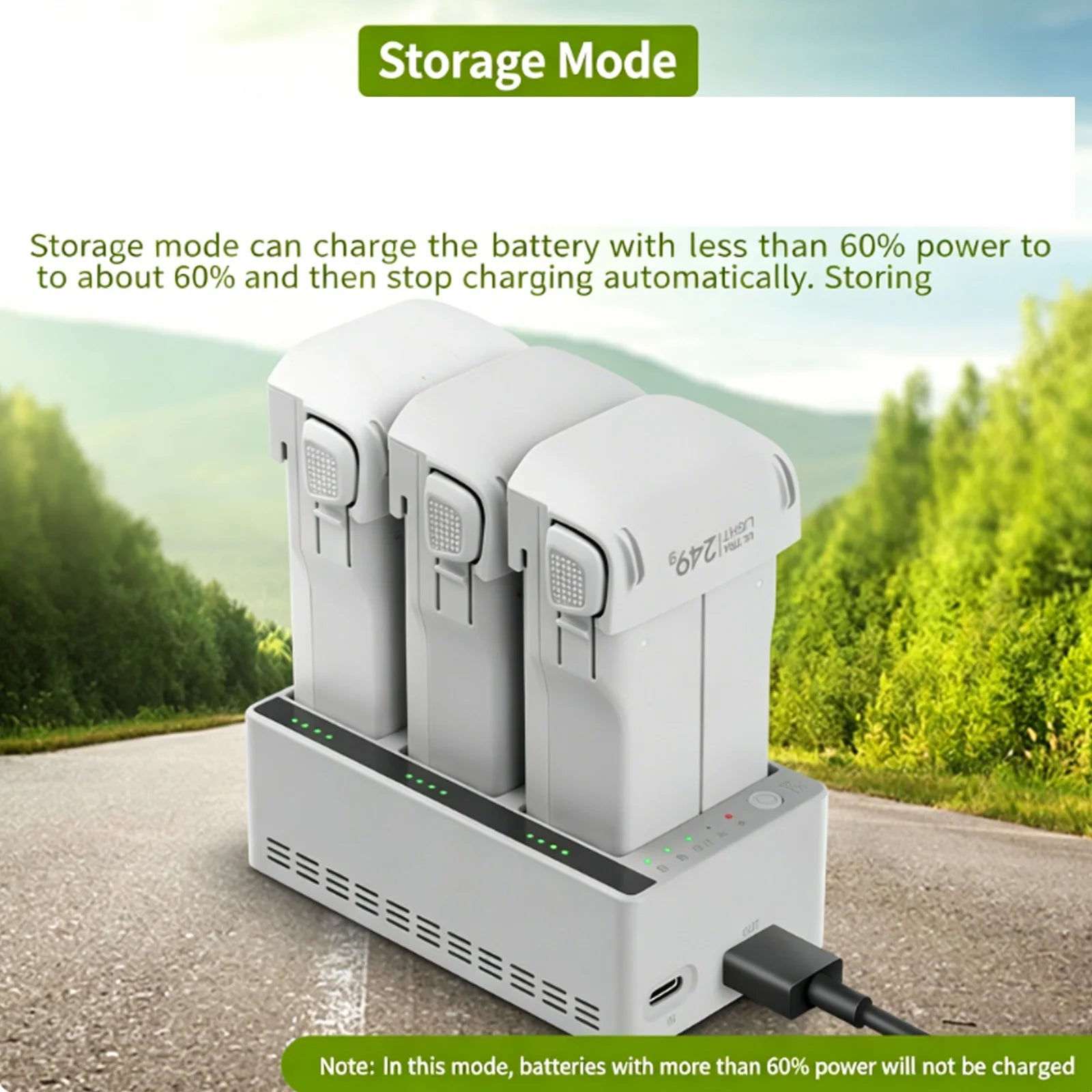 3-Bay 100W Drone Battery Charger For DJI Lito 1/Lito X1 Professional Drone Accessories
