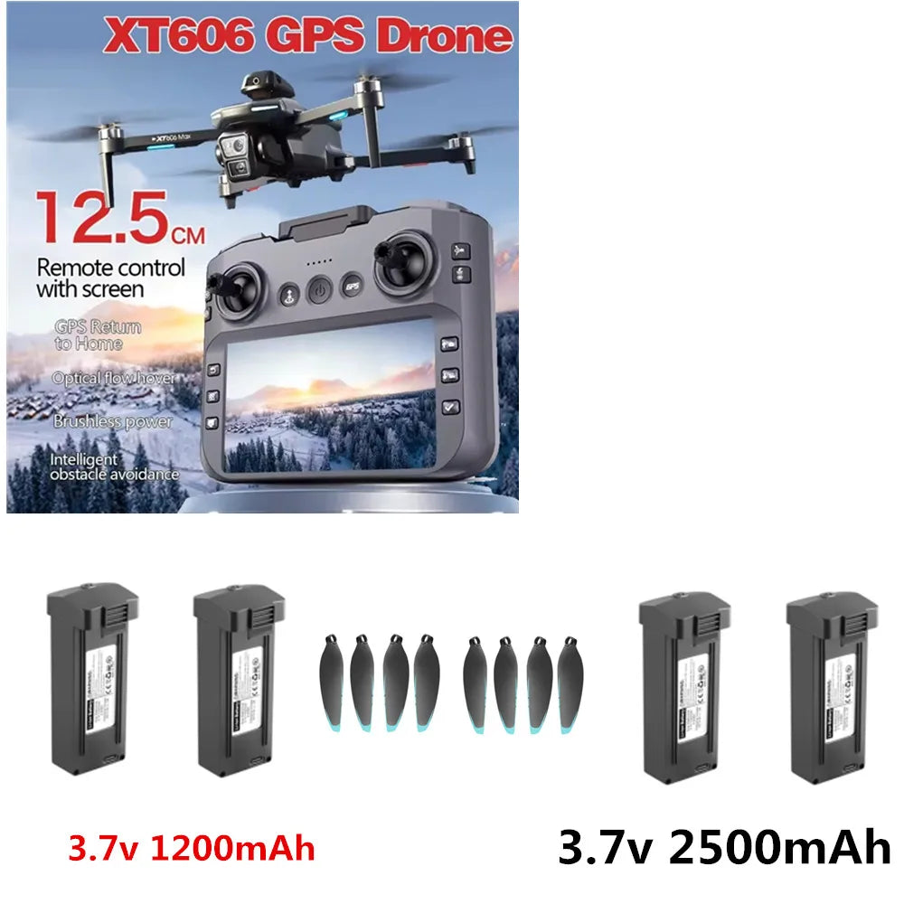 XT606 MAX GPS Drone Battery Original Spare 1200mAh 2500mAh  / Propeller Blade / For XT606 GPS Drone Parts XT606 Drone Battery