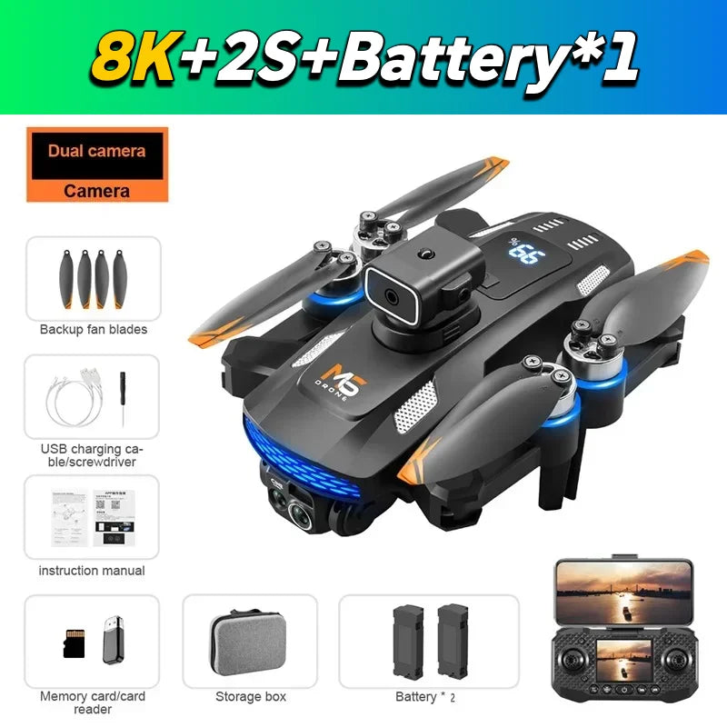 Lenovo M6 Drone 4K 8K Professional HD Camera Drones 5G WIFI FPV Video 4k UAV With screen Remote control RC Quadcopter Dron gift
