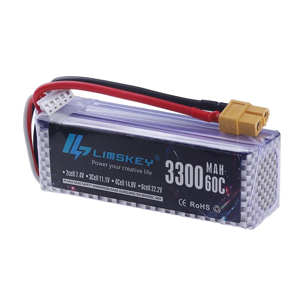 14.8v Lipo 4s Battery 3300mAh 60C 14.8V RC Battery with T/XT30/XT60/JST Plug For Airplane Drones RC Helicopter Boats Cars