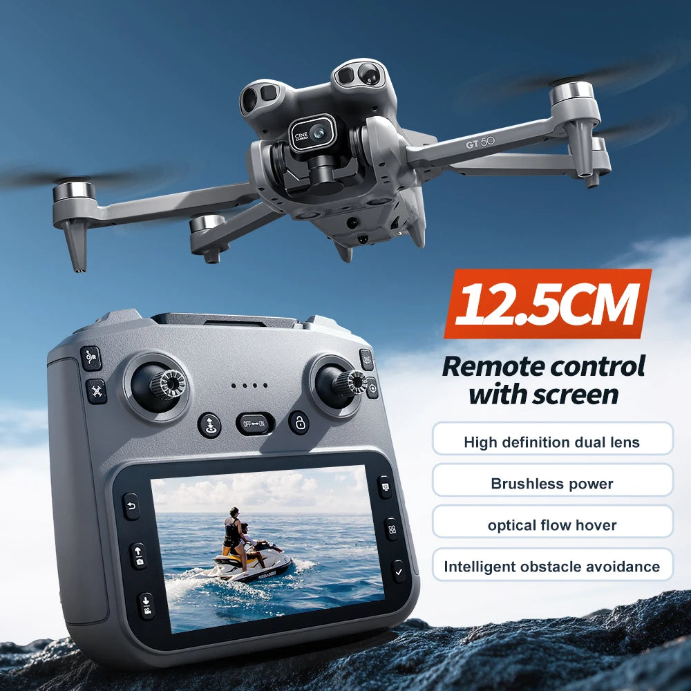GT50 PRO RC Drone 8K HD Dual Cameras WiFi GPS
