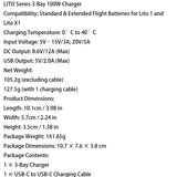 3-Bay 100W Drone Battery Charger For DJI Lito 1/Lito X1 Professional Drone Accessories