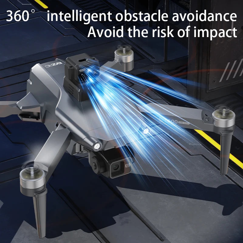 L600 PRO MAX GPS Drone Professional 8K HD Dual Camera 3-axis Gimbal Aerial Photography 2 Batteries 5G FPV Brushless Motor 360° Laser Avoiding Obstacle with Large Screen Remote Control Dron Folding Quadcopter RC Drones Toys G