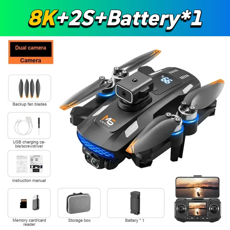 Lenovo M6 Drone 4K 8K Professional HD Camera Drones 5G WIFI FPV Video 4k UAV With screen Remote control RC Quadcopter Dron gift