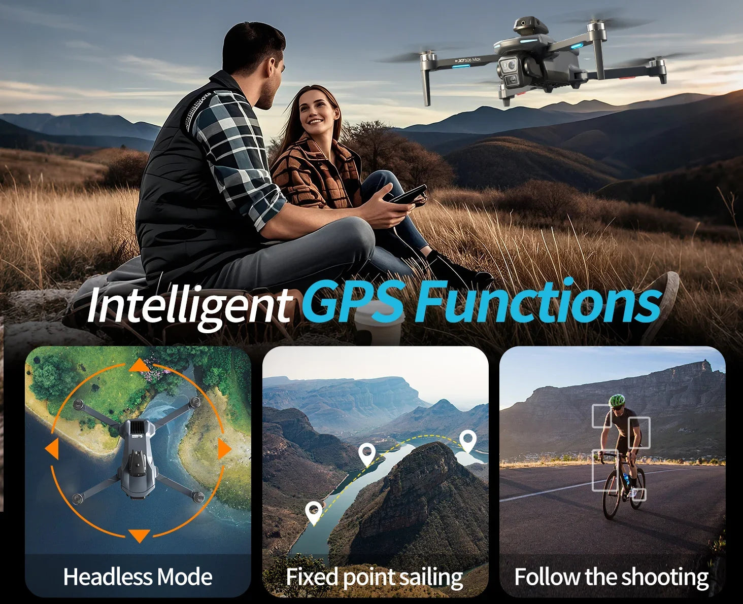 Lenovo XT606 Drone Professional 8K HD Camera 5G GPS WIFI FPV Drones 4.5 Inch Screen Avoidance Brushless Motor RC Dron Toys
