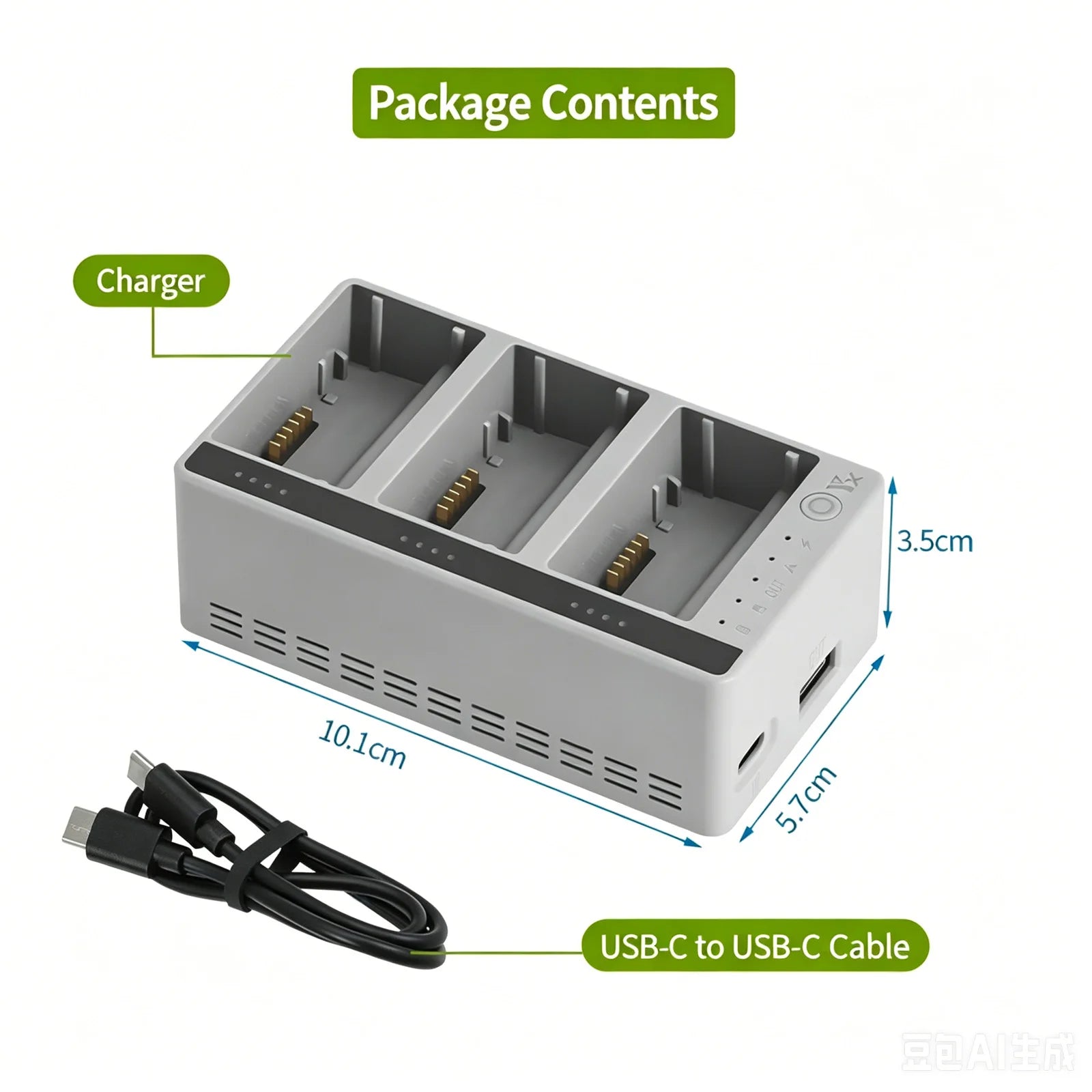 3-Bay 100W Drone Battery Charger For DJI Lito 1/Lito X1 Professional Drone Accessories