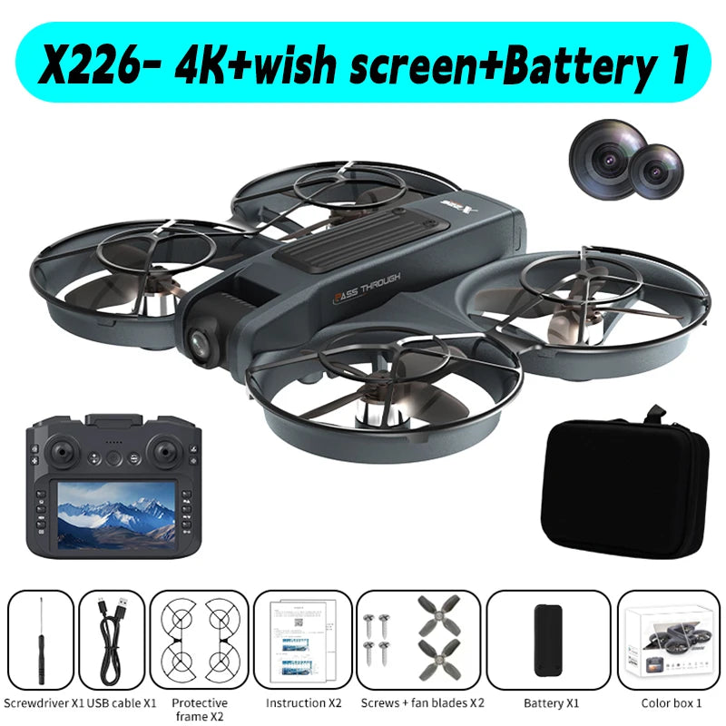 Lenovo Mini Drone X226/X226VR Drones 4K Professional Remote Control Helicopter Plane RC Dron Quadcopter Toys Gift for Kids