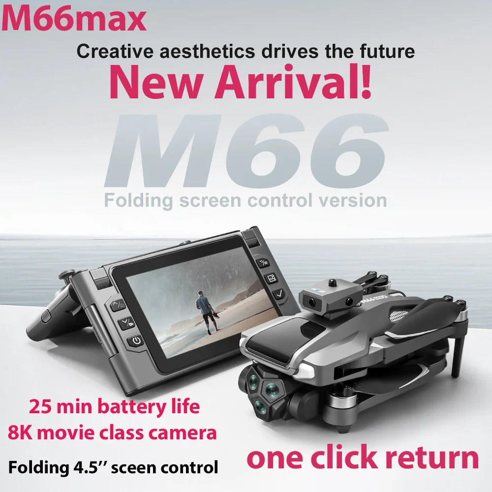 M66 Drone HD Folding Remote Control With Camera And Screen 5G