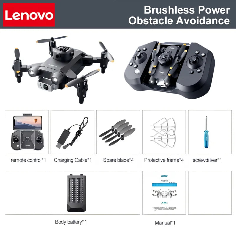 Lenovo Mini V30 RC Drone 8K Aerial HD Profesional RC Drones Five-sided Obstacle Avoidance Helicopter Convenient GPS Drone