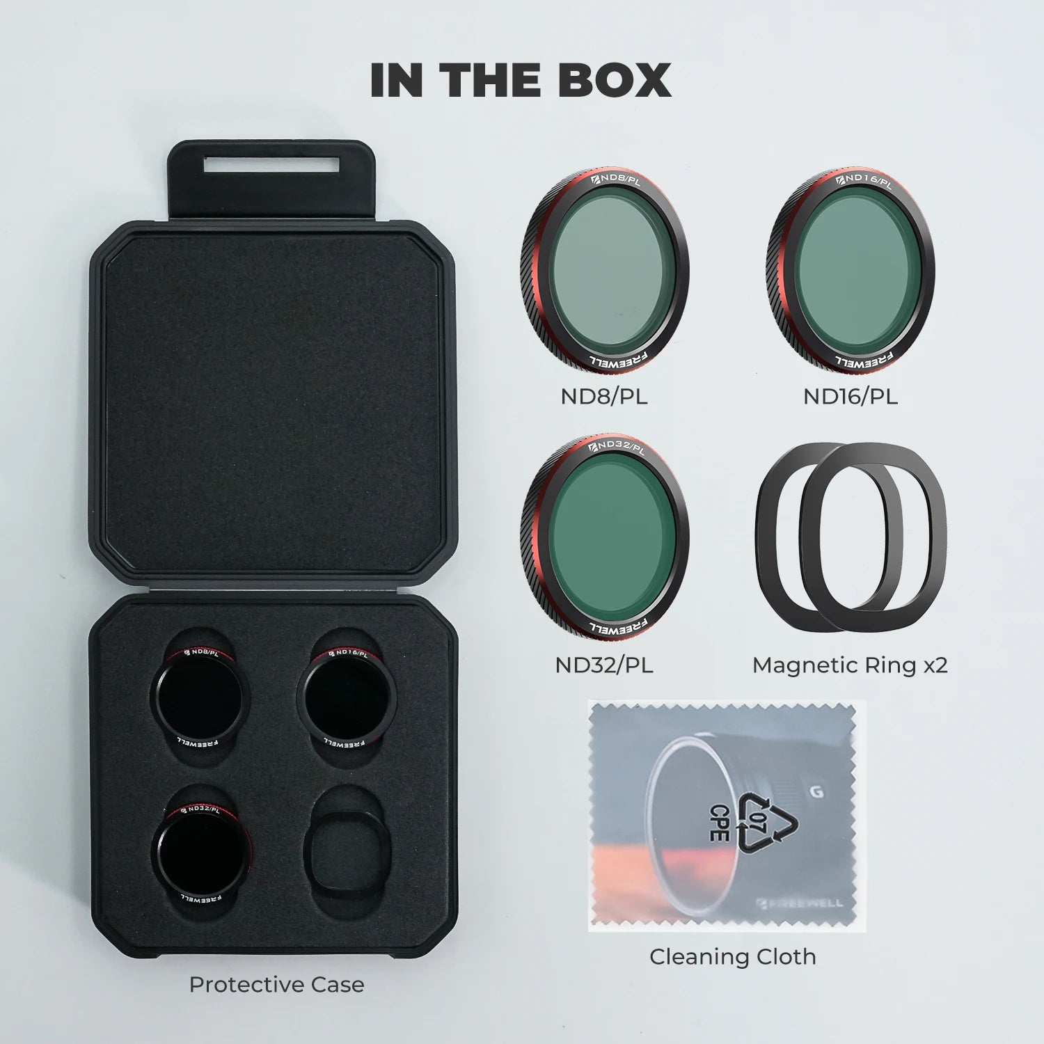 Freewell 3 Pack Magnetic Filters ND, UV, CPL, ND/PL, Glow Mist 1/4 Filter Compatibility DJI Neo 2 Camera Photography Accessories