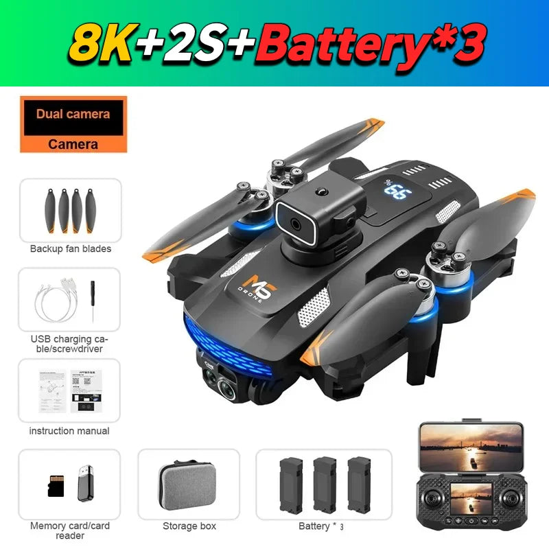 Lenovo M6 Drone 4K 8K Professional HD Camera Drones 5G WIFI FPV Video 4k UAV With screen Remote control RC Quadcopter Dron gift