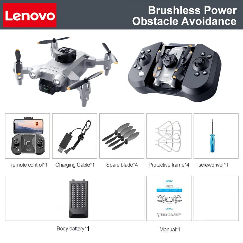 Lenovo Mini V30 RC Drone 8K Aerial HD Profesional RC Drones Five-sided Obstacle Avoidance Helicopter Convenient GPS Drone
