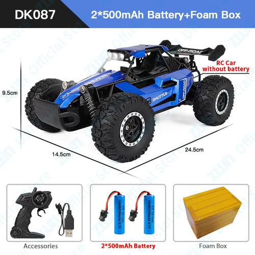 ZWN 1:16/1:20 2.4G Model RC Car With LED Light 2WD Off-road Remote