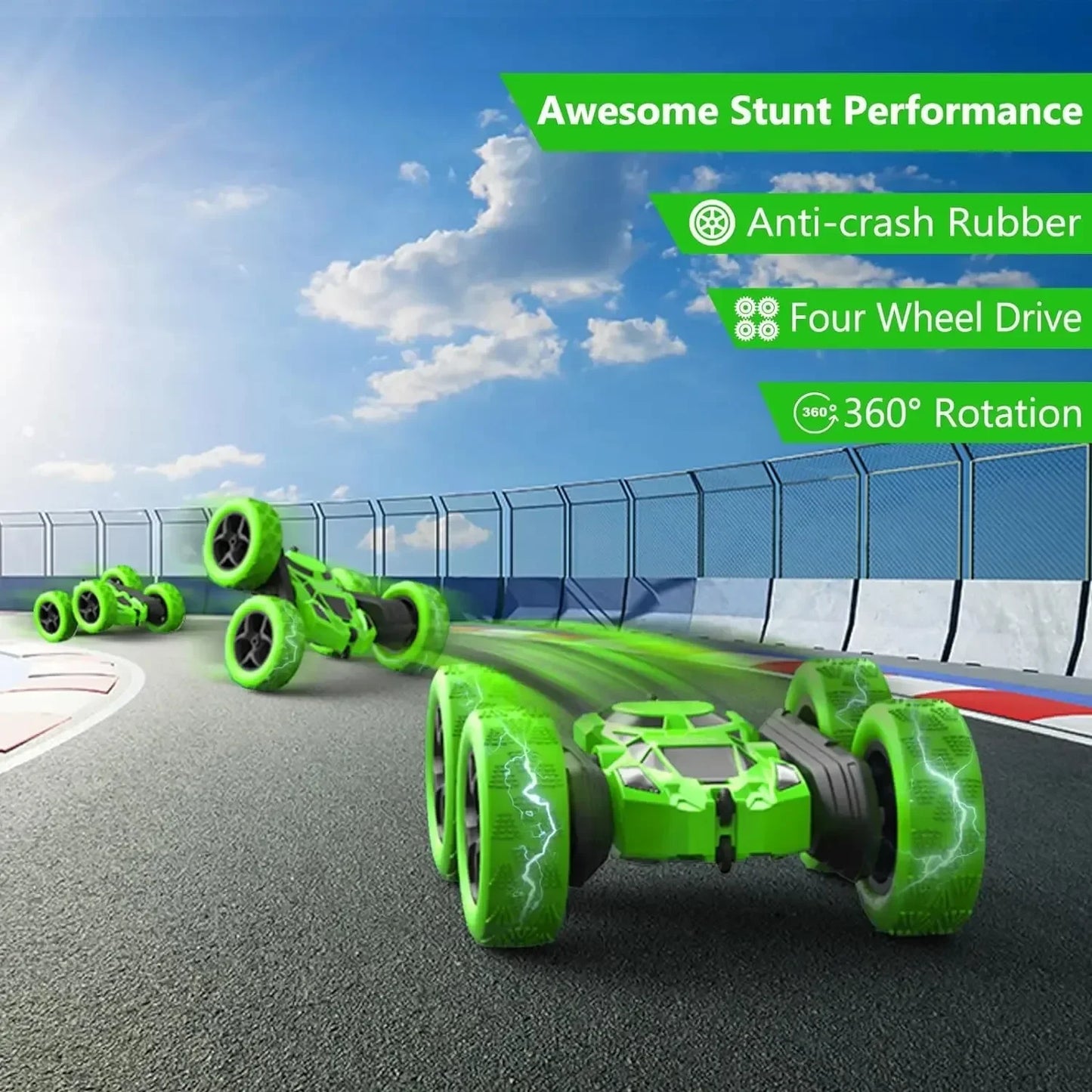Rc Stunt Car Kids Double Sided Flip Remote Control Cars 2.4G High