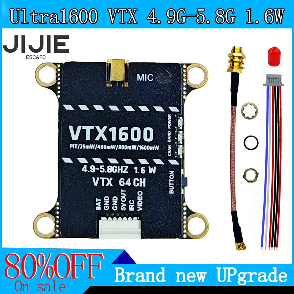JIJIE Original New 1.6W VTX 2.5W High Power VTX 48CH Digital VTX Video Transmitter for RC FPV Long Range Fixed-wing Drones