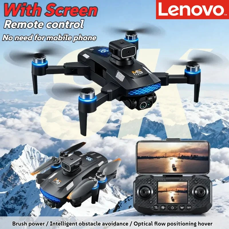 Lenovo M6 Drone 4K 8K Professional HD Camera Drones 5G WIFI FPV Video 4k UAV With screen Remote control RC Quadcopter Dron gift