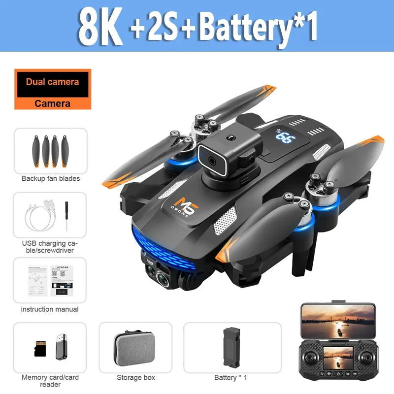 Lenovo M6 Drone 8K Professional 4K Camera Drones 5G WIFI FPV Video large screen remote control RC Dron Quadcopter