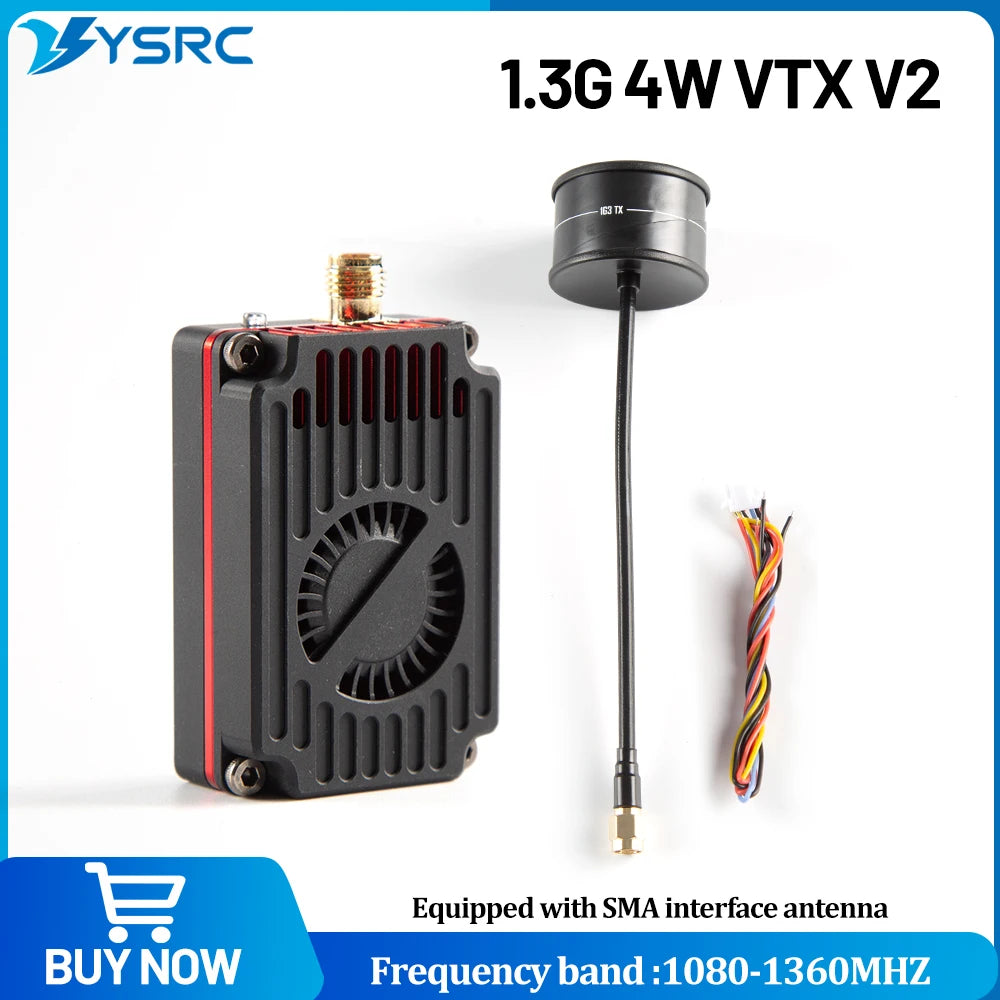 RUSHFPV 1.2G 1.3G 4W V2 VTX Image Transmission Switchable Video Transmitter Transmitting Module For RC FPV Quadcopter / Drones