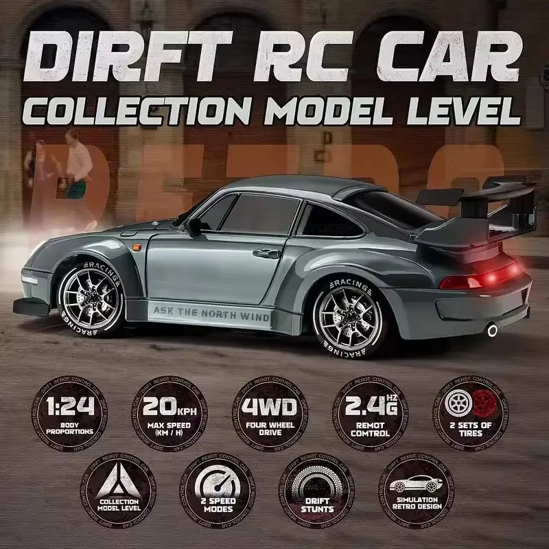 4WD Remote Control Drift Car Full Size 1:24 Mini Remote Control Racing